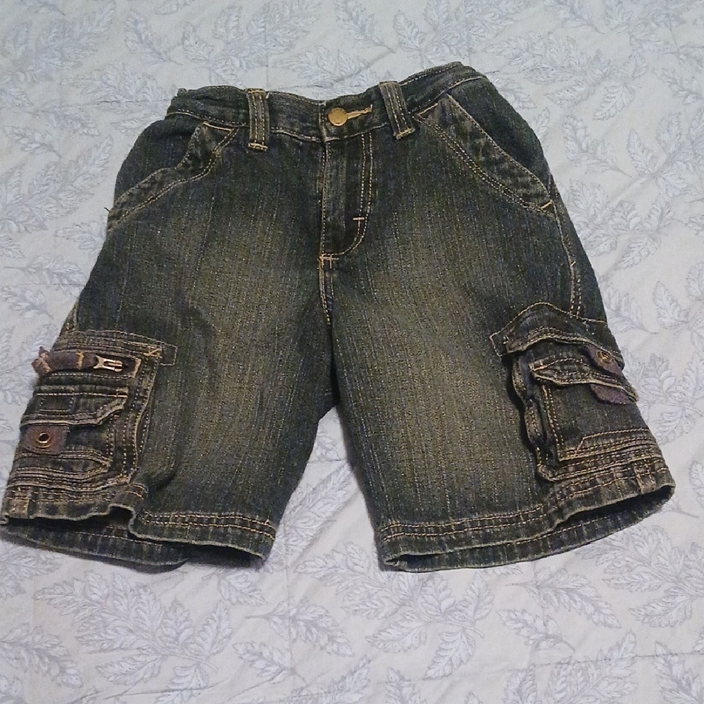 Boys Wrangler Denim Cargo Shorts Size 7 Regular